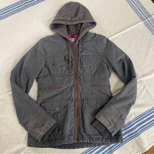 Vintage Billabong Y2K Baddie GRAIL Grey Hooded Double Lined Jacket